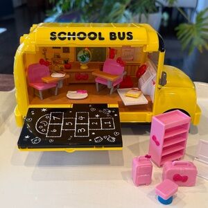 Hello Kitty School Bus Classroom Accessories + Airline Jet Accessories